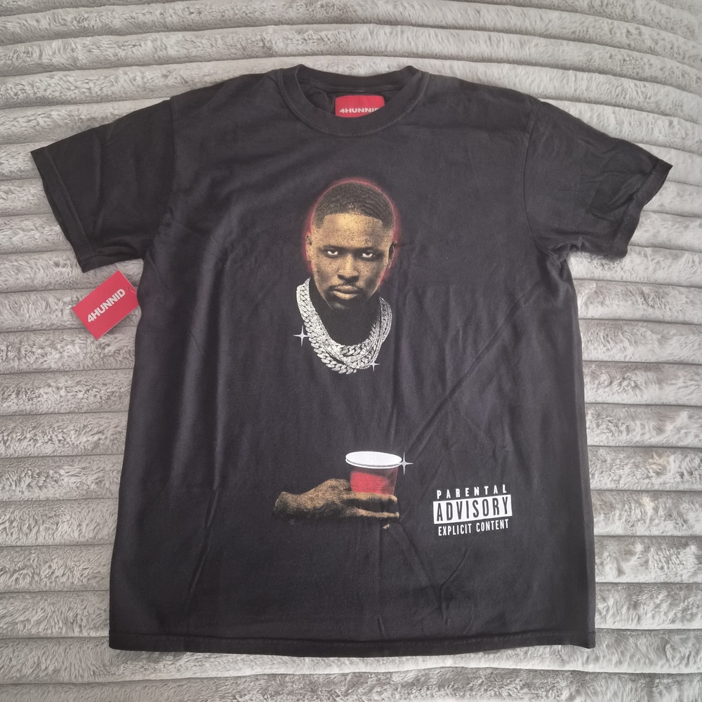 Black Graphic Tee with Bold Design